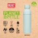 BUILT Planet Bottle, 500ml Recycled Reusable Water Bottle with Leakproof Lid - Green