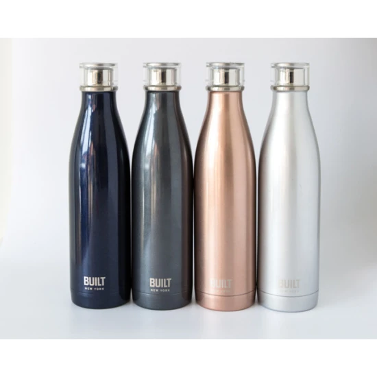 Built 740ml Double Walled Stainless Steel Water Bottle Silver