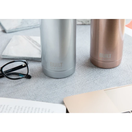 Built 740ml Double Walled Stainless Steel Water Bottle Silver
