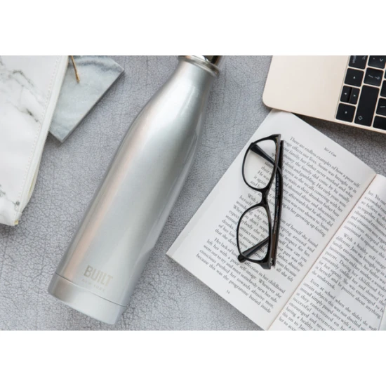 Built 740ml Double Walled Stainless Steel Water Bottle Silver