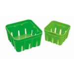 Farberware Fresh Berry Bowl Plastic Colander / Berry Basket Set, Assorted Sizes - Green (2 Pieces)
