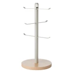KitchenCraft Idilica Metal Mug Tree with Beechwood Base
