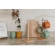 KitchenCraft Idilica Metal Kitchen Roll Holder with Beechwood Base