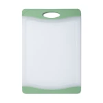KitchenCraft Anti-Slip Chopping Board, Stain Resistant Cutting Board with Handle, Green, 36.5 x 25cm