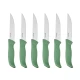 KitchenCraft 14pc Knife Block Set with 7 Knives and a Pair of Kitchen Shears, Green