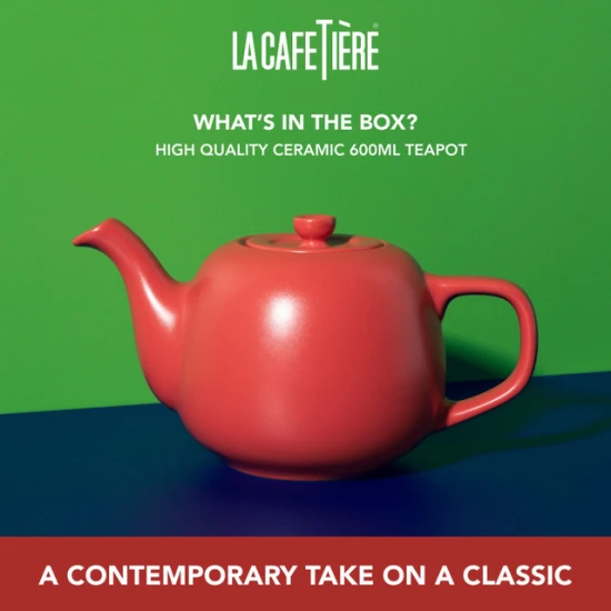 La Cafetière Classic Teapot, Red, 600ML