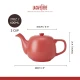 La Cafetière Classic Teapot, Red, 600ML