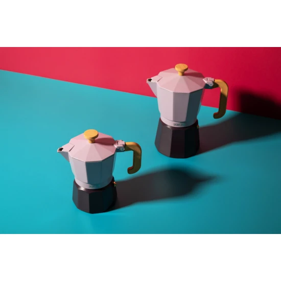  La Cafetière Venice 3 Cup Espresso Maker- Aluminium, Purple, Two Tone