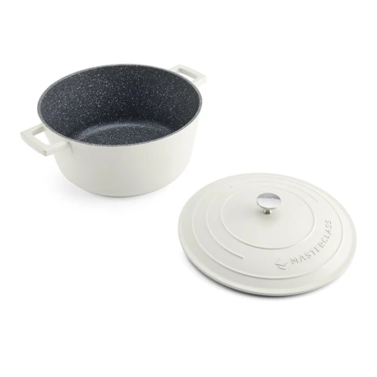 Master Class Cast Aluminium Casserole Dish, 5L, Cream