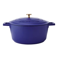 MasterClass Electric Blue Cast Aluminium Casserole Dish, 5L