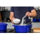 MasterClass Electric Blue Cast Aluminium Casserole Dish, 5L