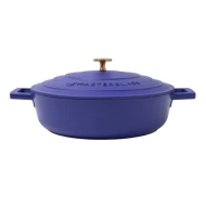 MasterClass Electric Blue Cast Aluminium Shallow Casserole Dish, 28cm, 4L