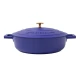 MasterClass Electric Blue Cast Aluminium Shallow Casserole Dish, 28cm, 4L