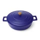 MasterClass Electric Blue Cast Aluminium Shallow Casserole Dish, 28cm, 4L