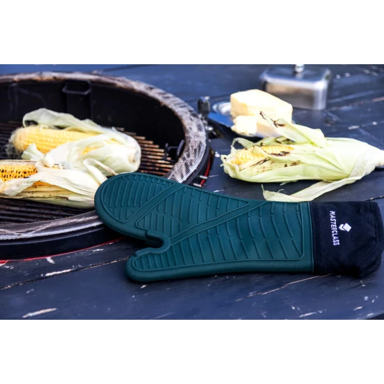  MasterClass Silicone & Cotton Single Oven Glove, Green