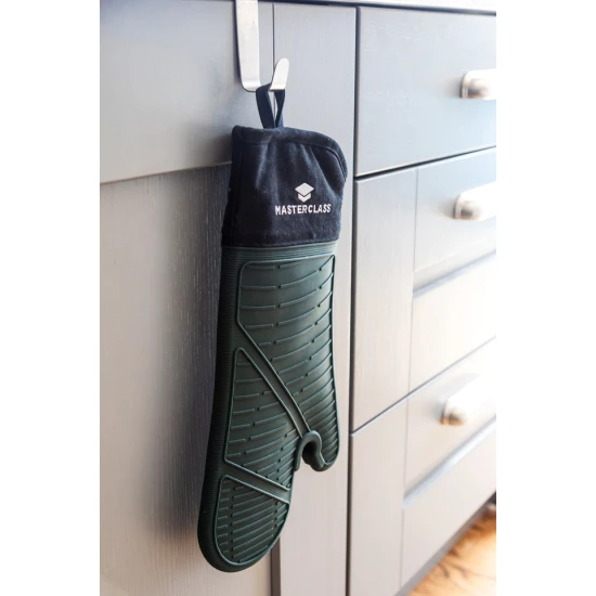  MasterClass Silicone & Cotton Single Oven Glove, Green