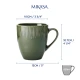 Mikasa Jardin 4-Piece Stoneware Mug Set, 420ml, Green
