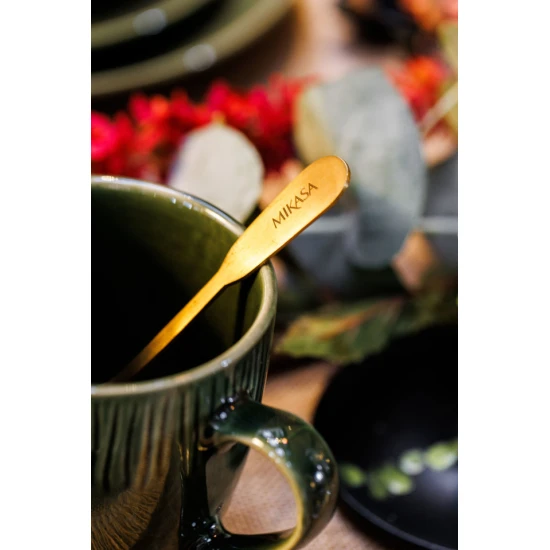 Mikasa Jardin 4-Piece Stoneware Mug Set, 420ml, Green