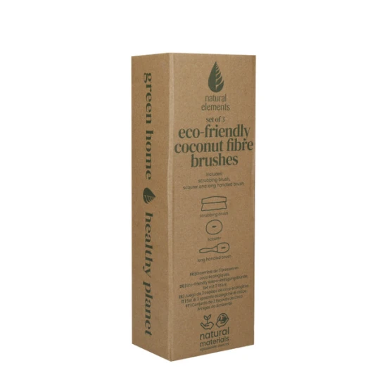 Kitchen Craft Natural Elements Eco-Friendly Coconut Fibre Brush, Set of 3