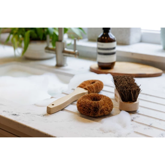 Kitchen Craft Natural Elements Eco-Friendly Coconut Fibre Brush, Set of 3