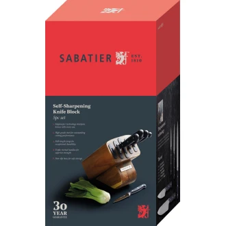 Sabatier Classic Edgekeeper Acacia 5 Piece Knife Block