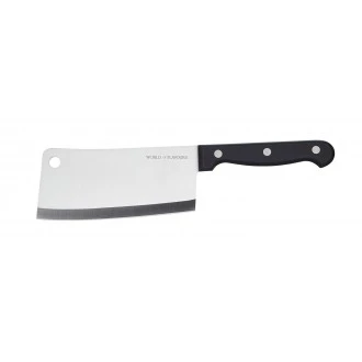 World of Flavours Oriental Fully Forged Cleaver, Stainless steel with riveted handles