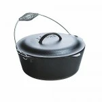 Lodge Dutch Oven with Spiral Handle Bail and Iron Cover, 6.6 litres - Pre-Seasoned