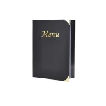 Neville Genware A4 Menu Holder Black 8 Pages A4 Paper Size