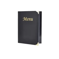 Neville Genware A4 Menu Holder Black 8 Pages A4 Paper Size
