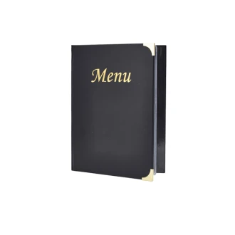 Neville Genware A4 Menu Holder Black 8 Pages A4 Paper Size