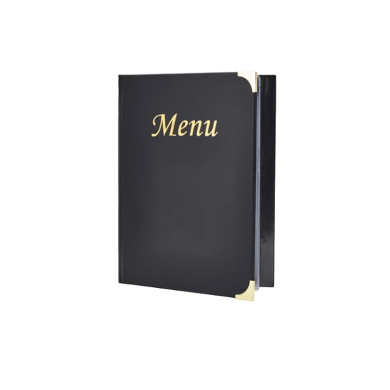 Neville Genware A4 Menu Holder Black 8 Pages A4 Paper Size