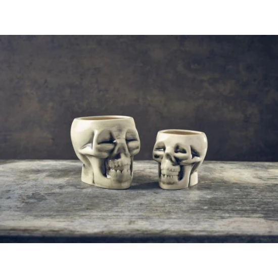 Neville Genware White Skull Tiki Mug, 400ml /  40cl/ 14oz