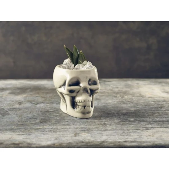 Neville Genware White Skull Tiki Mug, 400ml /  40cl/ 14oz