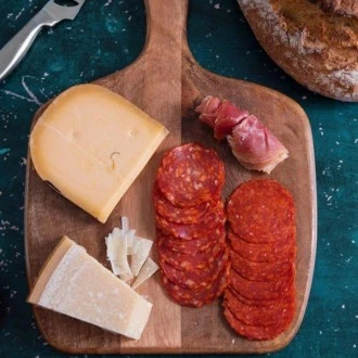 Master Class Mango Wood Square Wooden Serving Paddle / Antipasti Board, 28 x 41 cm (11" x 16"), Brown