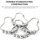 VZ Silver Stainless Steel 12 PCS Shower Curtain Rings with Roller Balls
