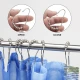 VZ Silver Stainless Steel 12 PCS Shower Curtain Rings with Roller Balls