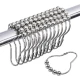 VZ Silver Stainless Steel 12 PCS Shower Curtain Rings with Roller Balls