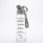 VZ BPA-Free Tritan Clear Water Bottle with Handle & Motivating Quotes, 950ML
