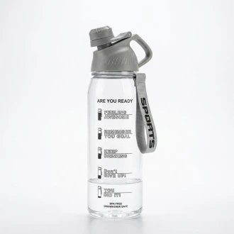 VZ BPA-Free Tritan Clear Water Bottle with Handle & Motivating Quotes, 950ML