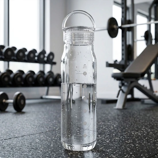 VZ BPA-Free Tritan Clear Water Bottle with Handle, 700ML