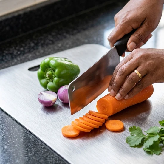 VZ Stainless Steel Titanium Cutting Board , 29 X 20cm