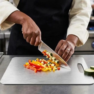 VZ Stainless Steel  & Titanium Cutting Board, 39x28cm