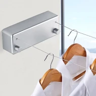  VZ Premium Double Retractable Rustproof Clothesline for Indoor & Outdoor Use,  4.2 Meters Silver