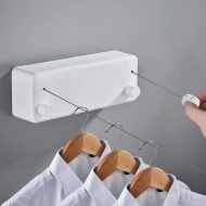  VZ Premium  Double Retractable Rustproof Clothesline for Indoor & Outdoor Use,  4.2 Meters, White