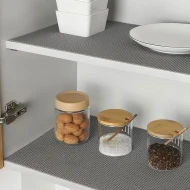 VZ Drawer Liners Washable Drawer and Shelf Liners, Non-Slip Non-Adhesive for Kitchen Cabinet Drawer Liners Mat，Sink Protector for Home Office , 30cm x 150cm -Grey