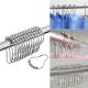 VZ Silver Stainless Steel 12 PCS Shower Curtain Rings with Roller Balls