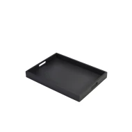 Neville Genware Solid Black Butlers Tray ,  44 x 32 x 4.5cm (L x W x H)