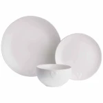 Dunlem Embossed Hearts Dinner Set - White