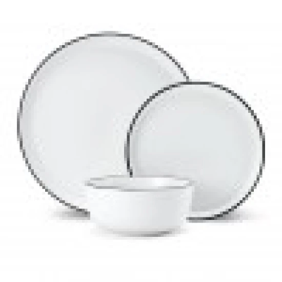 Shop quality Discount Mikasa Limestone Porcelain 12 Piece Dinner Set, White - Two bowls with slight crack inside in Kenya from vituzote.com Shop in-store or online and get countrywide delivery!