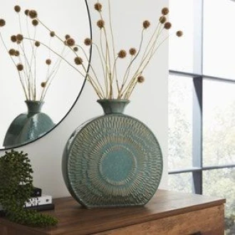 Candlelight Zen Vase Round 37cm - Emerald